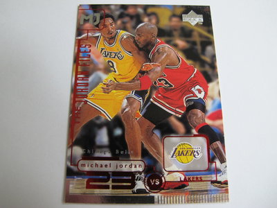 ~Michael Jordan/Kobe Bryant~1998年老卡 公牛.喬丹對決湖人.布萊恩 NBA球員卡~5