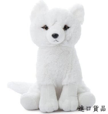 現貨可愛又柔順 北極狐貍白色狐貍雪狐貍 動物絨毛絨抱枕玩偶娃娃玩具擺件禮物禮品可開發票
