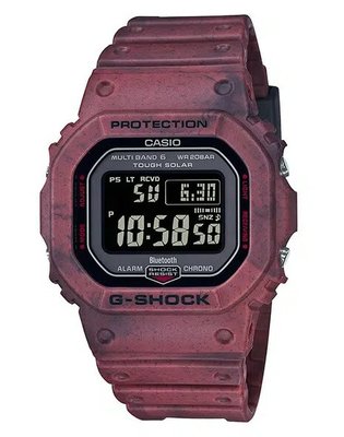 【天龜 】CASIO G-SHOCK 藍牙連線 漫步沙漠方形太陽能腕錶 GW-B5600SL-4