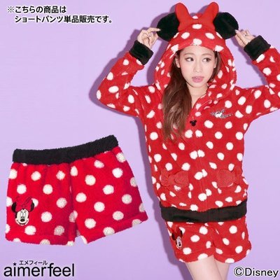 日本aimerfeel (絕版品) 迪士尼Disney 米奇 米妮 珊瑚絨保暖外套。