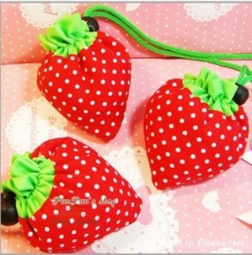 【買一送一19$】草莓購物袋草莓袋折疊袋子手提袋環保收納袋 19