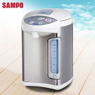 【家電購】SAMPO 聲寶 3.0L保溫型熱水瓶 KP-PB30M 電動給水/304不鏽鋼內膽