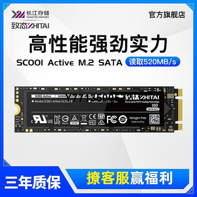 致鈦(ZhiTai)SC001 Active 256G 512G M.2筆電SSD固態硬碟SATA3