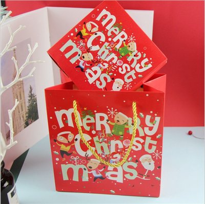 Amy烘焙網:一盒一袋/聖誕禮品包裝盒/聖誕禮盒/禮物包裝盒/聖誕餅乾糖果盒/牛扎餅泡芙包裝盒