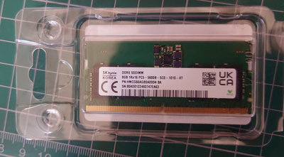 sk hynix DDR5 8GB 5600B SODIMM 筆電記憶體