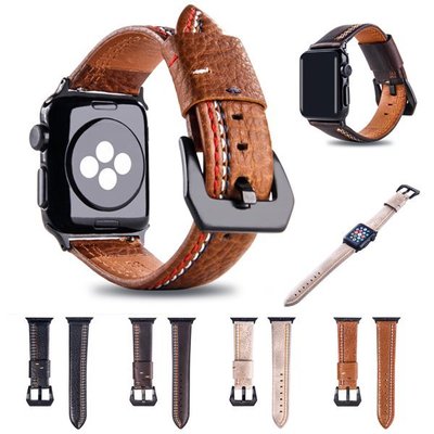 蘋果手錶 Apple Watch iWatch錶帶 錶帶 穿戴裝置配件 三線車縫錶帶 38mm 42mm