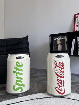 可口可樂垃圾桶感應雪碧家用易拉罐廚房衛生桶客廳可愛可樂罐