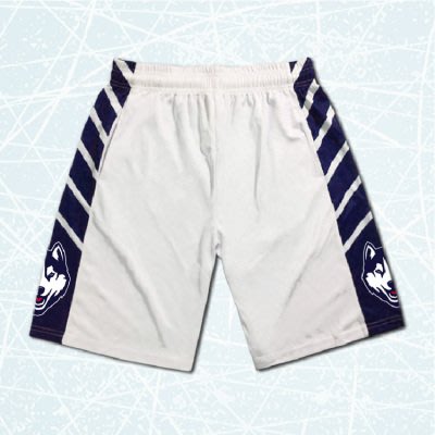 雷阿伦康涅狄格大学NCAA籃球褲 籃球運動短褲 口袋版 白色 深藍色