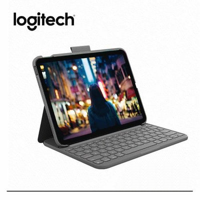 羅技 Logitech Slim Folio 輕薄鍵盤保護套(iPad 10代專用)【風和資訊】