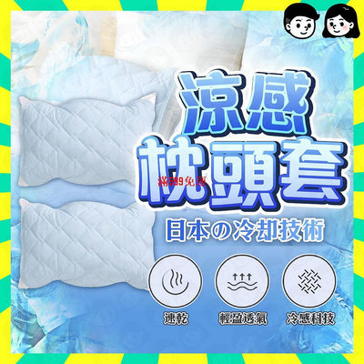 涼感枕頭套 枕頭套 枕頭墊 冰涼墊 枕頭保潔墊 涼感 冰涼 外銷日本 冰絲 枕套-滿599免運