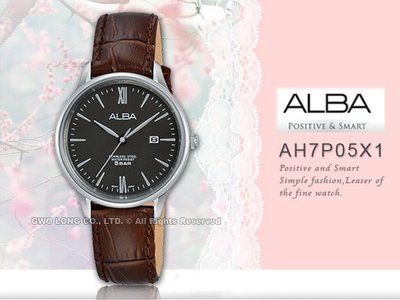 ALBA 雅柏 手錶專賣店 國隆 AH7P05X1 石英女錶 皮革錶帶 黑 防水50米 日期顯示 全新品 保固一年 開發票