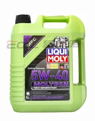 【易油網】LIQUI MOLY 5W40 MOLYGEN 5W-40 5L液態鉬 賓士車 機油 #8536