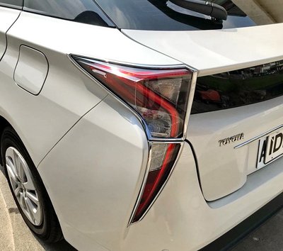 圓夢工廠 Toyota Prius 4代 XW50 2015~2018 改裝 鍍鉻銀 後燈框 尾燈框 車燈框飾貼