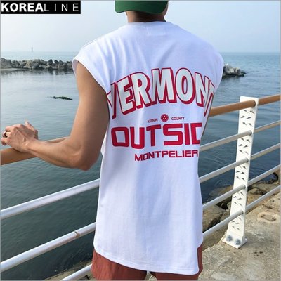 搖滾星球韓國代購  VERMONT印刷背心 / 2色 ZAV4168