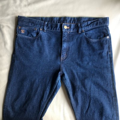 [品味人生2] 保證正品 Louis Vuitton LV 深藍  牛仔褲 SIZE 38 適合 36-38腰 日本製
