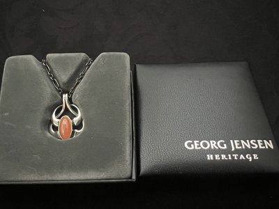 Georg Jensen 喬治傑生 2006年度寶石項鍊 橘色月光石