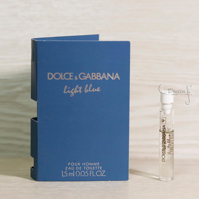 Dolce &amp; Gabbana D&amp;G 淺藍 Light Blue 男性淡香水 1.5ml 沾式 試管香水 全新 現貨