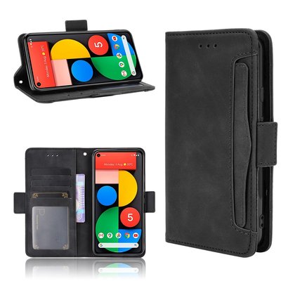 谷歌 Google Pixel 5 多卡槽 錢包款 手機殼 Pixel5 磁扣 掀蓋保護殼 翻蓋皮套 支架-極巧