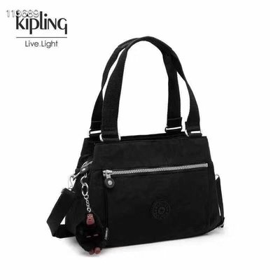 Kipling 猴子包 K15257 黑色 多夾層好分類 拉鍊款輕量手提肩背斜背包 旅行 出遊 大容量 限時優惠 防水