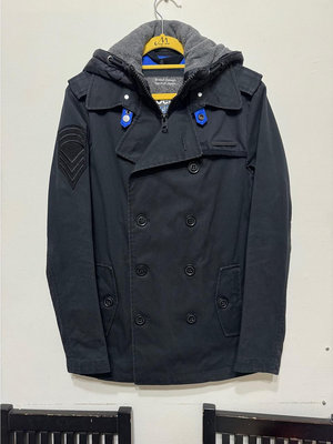 全新 極度乾燥 Superdry 大衣 黑色 尺寸：S 防風外套 夾克 風衣