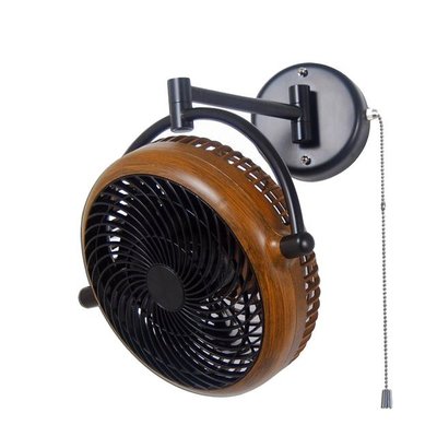 阿拉斯加 8吋 VIVI折疊循環扇-胡桃木 浴室電風扇  台灣製 高雄永興照明