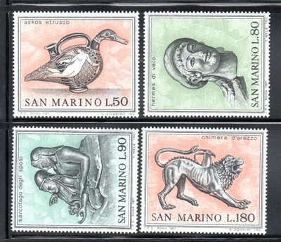 【流動郵幣世界】聖馬利諾1971年伊特魯里亞藝術郵票
