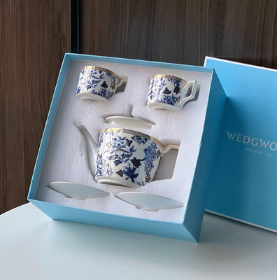 Wedgwood Hibiscus 芙蓉系列高檔骨瓷茶具五件