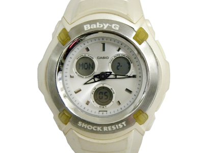 [專業模型] 電子錶 [CASIO BG-63LV] 卡西歐Baby-G 珍珠白雙顯電子錶-[白色面+液晶]計設/時尚