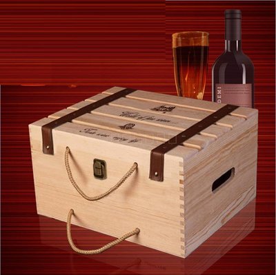 紅酒箱六支裝紅酒木盒6支紅酒禮盒紅酒木箱木盒六支紅酒木箱~NE北歐風