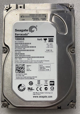 @淡水無國界@故障 Seagate 3.5 吋 二手 硬碟 機械硬碟 1TB 硬碟 中古 已測試 編號: S8