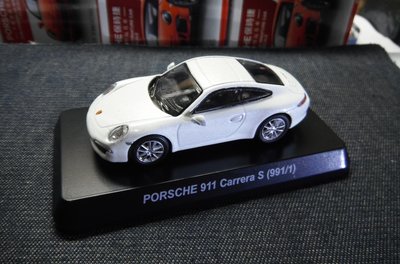 KV卡站 7-11保時捷 PORSCHE 911 Carrera S 991白色1:64 模型車(no ferrari)