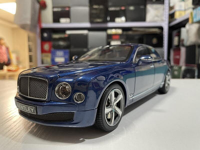 118 Kyosho京商 Bentley Mulsanne 賓利慕尚豪華合金汽車模型 藍