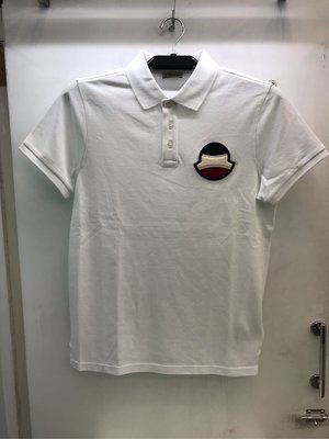 Moncler 白色 素面 立體Logo polo衫 全新正品 男裝 歐洲精品