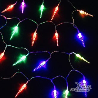 X射線【X411472】20燈LED冰柱電池燈(四彩)，聖誕樹/LED/聖誕燈飾/造型燈/聖誕佈置/裝飾燈/聖誕樹