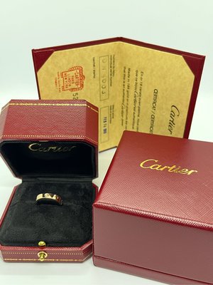 【益成當鋪】流當品 原裝正品Cartier 卡地亞18K玫瑰金一顆鑽石戒指 LOVE系列 原廠盒子保證書 2019年購入 品相極佳