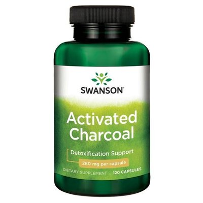 【 Swanson 】活性碳膠囊 Activated Charcoal 260mg 120顆