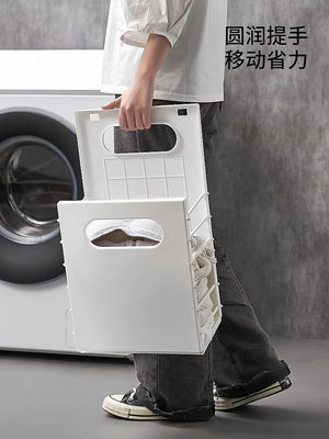 日本進口MUJIE臟衣籃臟衣簍洗衣機衛生間浴室可折疊放衣物收納筐