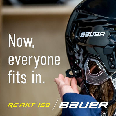 冰球新款bauer REAKT 150兒童青少年成人冰球頭盔 鮑爾不夾頭防護帽