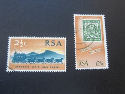 【雲品13】南非South Africa 1969 Sc 357-8 FU 庫號#B535 12822