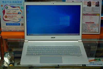 中古美品 宏碁 Acer Aspire S7 - i5 3337U / 4G / 120G / 13.3 吋輕薄小巧筆電