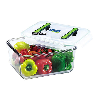 新品Glasslock韓國手提泡菜保鮮盒密封大容量耐熱加厚鋼化冰箱收納盒