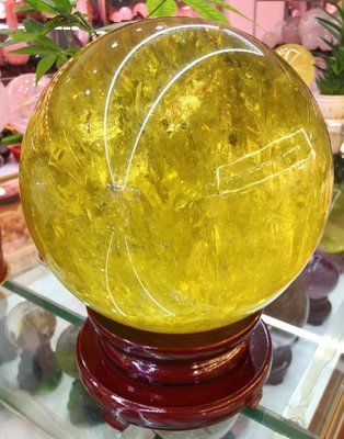 光工水晶阿賽斯特萊 天然黃水晶球21cm擺件 提升靈性水晶阿賽斯特萊梵天透體梅爾卡巴揚升松果體第三眼
