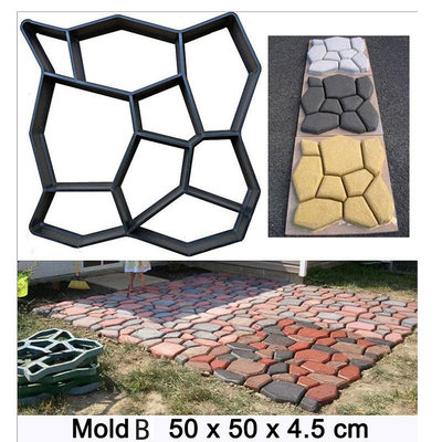 塑料模具水泥製品地面壓花各種模具創意花磚模具花園鋪路地板模具#好鄰居特價