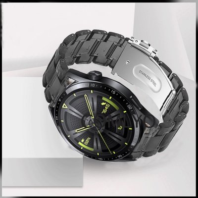 華為手錶帶Huawei Watch GT3 PRO GT2 GT2E GT 46mm 錶帶 透明塑料冰川輕薄男女生款