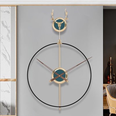 新店促銷現代輕奢客廳掛鐘西班牙極簡時鐘掛墻簡約藝術餐廳裝飾掛式時鐘表促銷活動