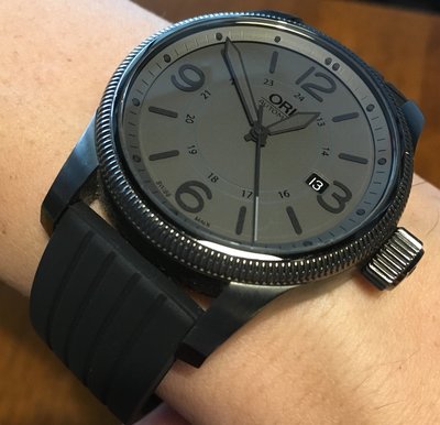 【錶帶家】ORIS F1 款PVD黑色扣矽膠錶帶有17mm18mm19mm20mm23mm24mm用尺寸