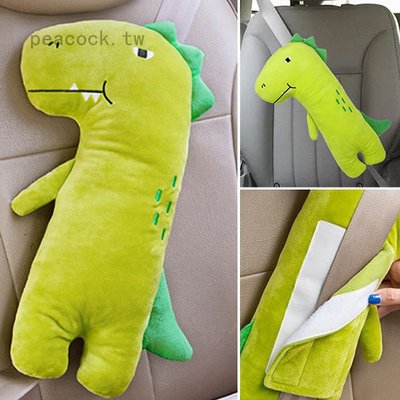 韓國汽車安全帶護肩套玩具抱枕卡通可愛內飾兒童安全固定器防勒脖