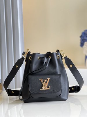 二手Louis Vuitton LV Lockme Bucket水桶包 M57687 黑色