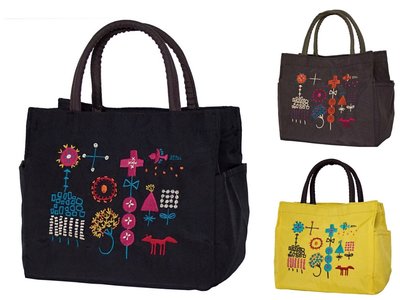 ❈花子日貨❈日本製 設計師品牌 ATSUKO MATANO 保野溫子 刺繡 手提包 包包 共3色