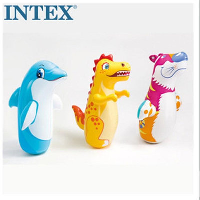 水上設備 游泳 intex44669兒童不倒翁 兒童玩具 動物形狀不倒翁